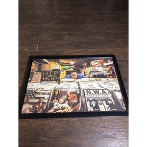 Framed Hip Hop Vinyl Record Store Wall Art Poster 32x22 Rap Music Decor NWA